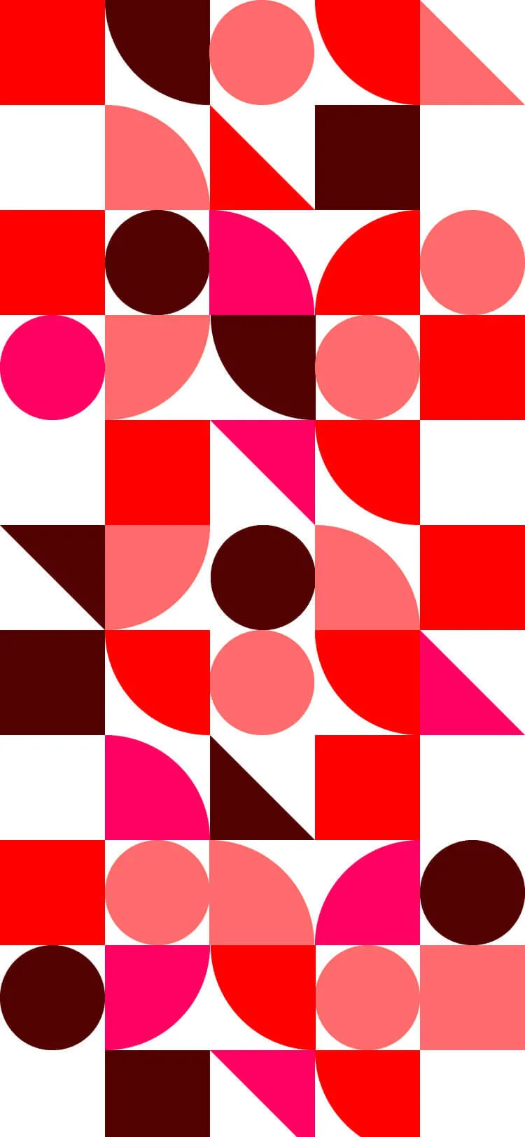 Red Shapes Pattern Illustration wallpaper