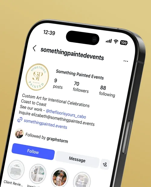 something painted events social media appearance