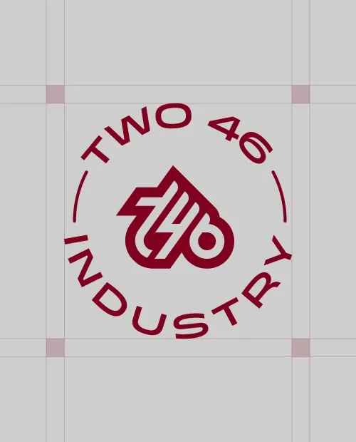 two 46 industry logo design